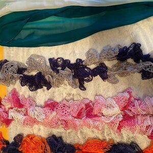 Elegant Multicolor Lace Scarves